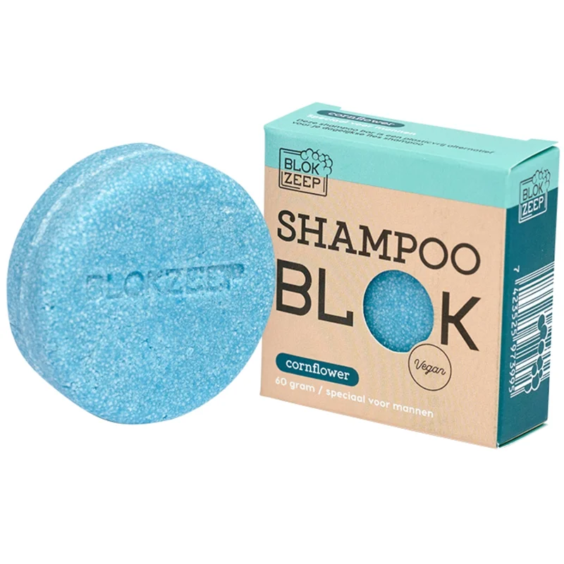 Champú Sólido de Aciano y Tilo — Blok Zeep (60 g) Refrescante, natural y con un aroma inconfundible