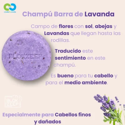 CHAMPU SOLIDO BLOK ZEEP LAVANDA 60 GR